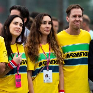 Bianca Senna Brazil , Sebastian Vettel Germany, Racing driver at the Forever Senna memorial run for Ayrton Senna Brazil , ITA, Formula 1 World Championship, Grand Prix Emilia Romagna Imola, Autodromo Enzo e Dino Ferrari