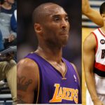 Greg Oden (L), Kobe Bryant (C), and Brandon Roy (R)