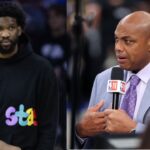 Joel Embiid (L) and Charles Barkley (R)