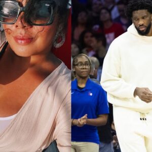 Anna Horford (L) and Joel Embiid (R)