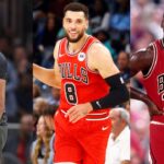 Vince Carter, Zach LaVine and Michael Jordan