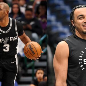 Chris Paul (L) and Tre Jones (R)