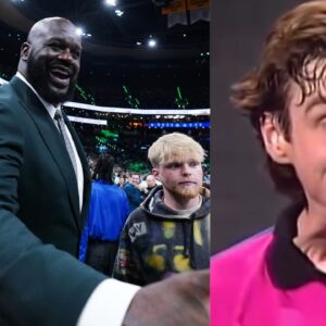 Shaquille O'Neal (L) and Jim Carrey (R)