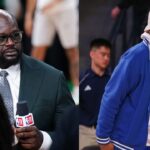 Shaquille O'Neal (L) and Dennis Scott (R)