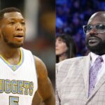 Nate Robinson and Shaquille O'Neal