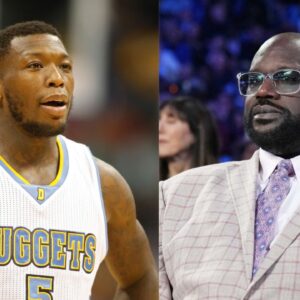 Nate Robinson and Shaquille O'Neal