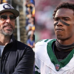 Aaron Rodgers and Garrett Wilson