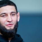 Thetchen UFC superstar, Khamzat Chimaev comes to Paris for support tchetchen fighter, Aboubacar Youssounov. Levallois Palais des sports Marcel Cerdan France