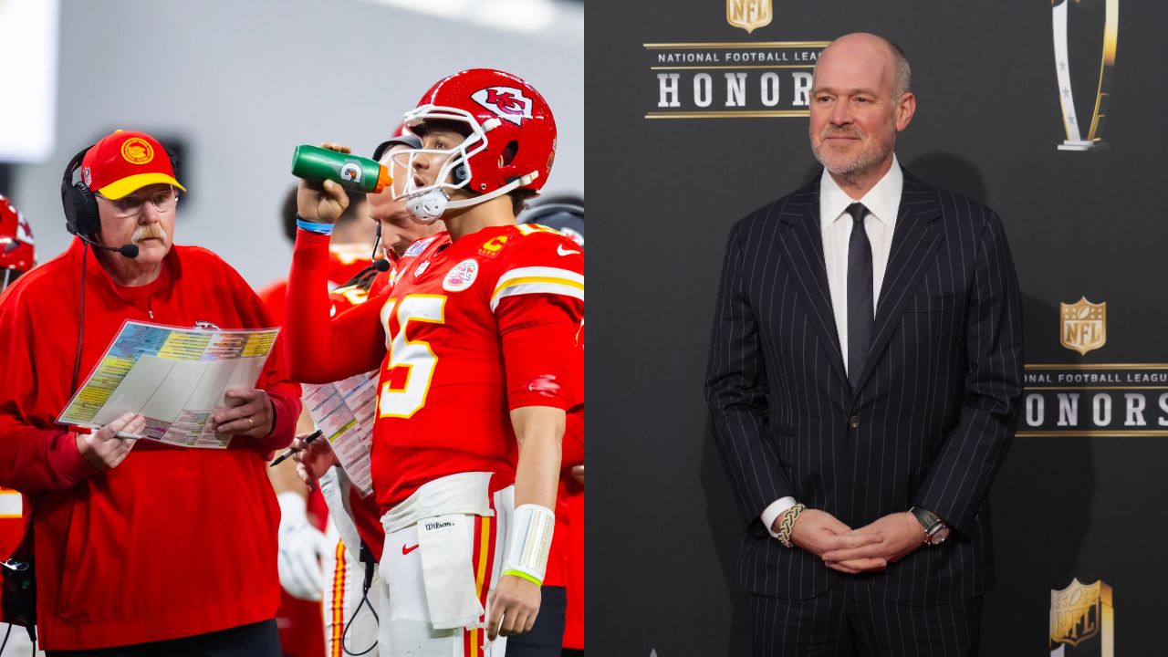 Patrick Mahomes, Andy Reid and Rich Eisen