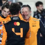 F1 Grand Prix Of Qatar 2024 Sprint Lando Norris of McLaren and Zak Brown after Sprint ahead of the Formula 1 Grand Prix of Qatar at Lusail International Circuit