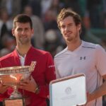 Novak Djokovic (L) and Andy Murray (R)