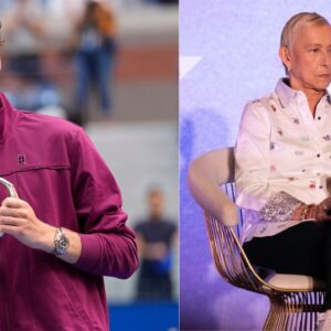 Jannik Sinner (L) and Martina Navratilova (R)