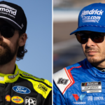 (L-R) NASCAR Cup Series drivers Ryan Blaney & Kyle Larson.