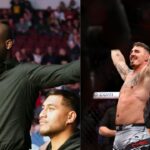 Jon Jones (L), Tom Aspinall (R)