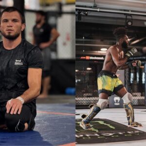 Umar Nurmagomedov (L), Aljamain Sterling (R)