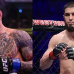 Ilia Topuria (L), Islam Makhachev (R)