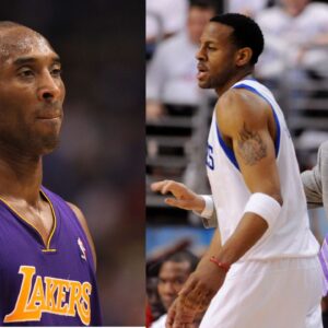 Kobe Bryant (L) and Andre Iguodala (R)