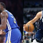 Draymond Green (L) and Klay Thompson (R)