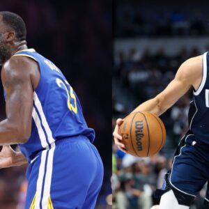 Draymond Green (L) and Klay Thompson (R)