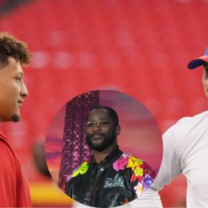 Patrick Mahomes, Nate Burleson and Josh Allen