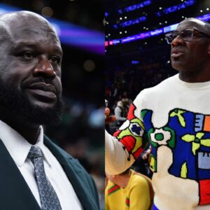 Shaquille O'Neal(R) and Shannon Sharpe(L)