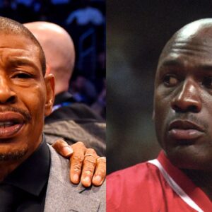 Muggsy Bogues and Michael Jordan