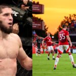 Islam Makhachev (L) Manchester United (R)