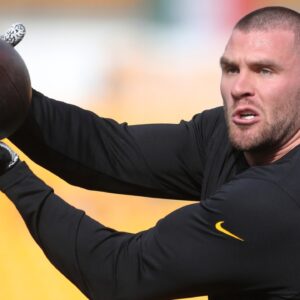 Nov 17, 2024; Pittsburgh, Pennsylvania, USA; Pittsburgh Steelers linebacker T.J. Watt (90) warms up before the game against the Baltimore Ravens at Acrisure Stadium.