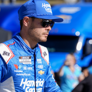 NASCAR Cup Series driver Kyle Larson (5) during cup qualifying at Martinsville Speedway.