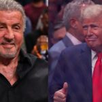 Sylvester Stallone (L), Donald Trump (R)