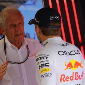 In the picture Head of Motorsport Dr Helmut Marko Oracle Red Bull Racing , Max Verstappen NLD , Oracle Red Bull Racing