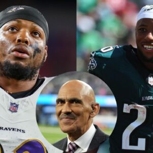 Saquon Barkley, Derrick Henry, and Tony Dungy