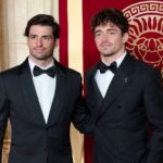 Carlos Sainz Jr. and Charles Leclerc pictured attending the Gladiator II film premiere, held at the Odeon Luxe Leicester Square London, UK
