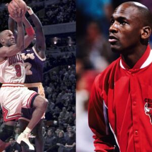 Ron Harper (L) and Michael Jordan (R