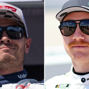 (L-R) NASCAR Cup Series drivers Kyle Larson and Tyler Reddick