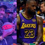 Gilbert Arenas (L) and Bronny James (R)