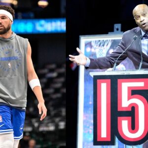 Klay Thompson (L) and Vince Carter (R)