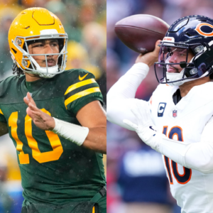 Jordan Love (L), and Caleb Williams (R)