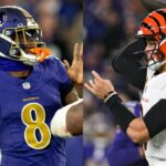 Lamar Jackson (L); Joe Burrow (R)