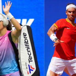 Iga Swiatek (L) and Rafael Nadal (R)