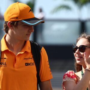 Oscar Piastri of McLaren and Lily Zneimer ahead of the Formula 1 Abu Dhabi Grand Prix at Yas Marina Circuit in Abu Dhabi