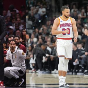 Kendrick Perkins (L), Stephen Curry (R)