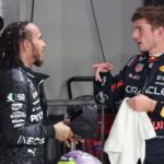 Pictured 2 grid position for Max Verstappen NLD , Oracle Red Bull Racing, 3 grid position for Lewis Hamilton GBR , Mercedes AMG Petronas Formula One Team