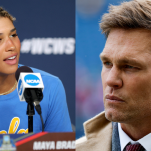 Maya Brady (L) and Tom Brady (R)