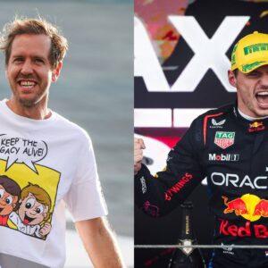Sebastian Vettel (L) and Max Verstappen (R)