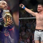 Jon Jones (L), Stipe Miocic (R)