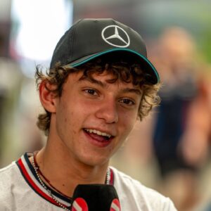 Andrea Kimi Antonelli, racing for the Mercedes team during the 2024 Formula 1 Sao Paulo Grand Prix