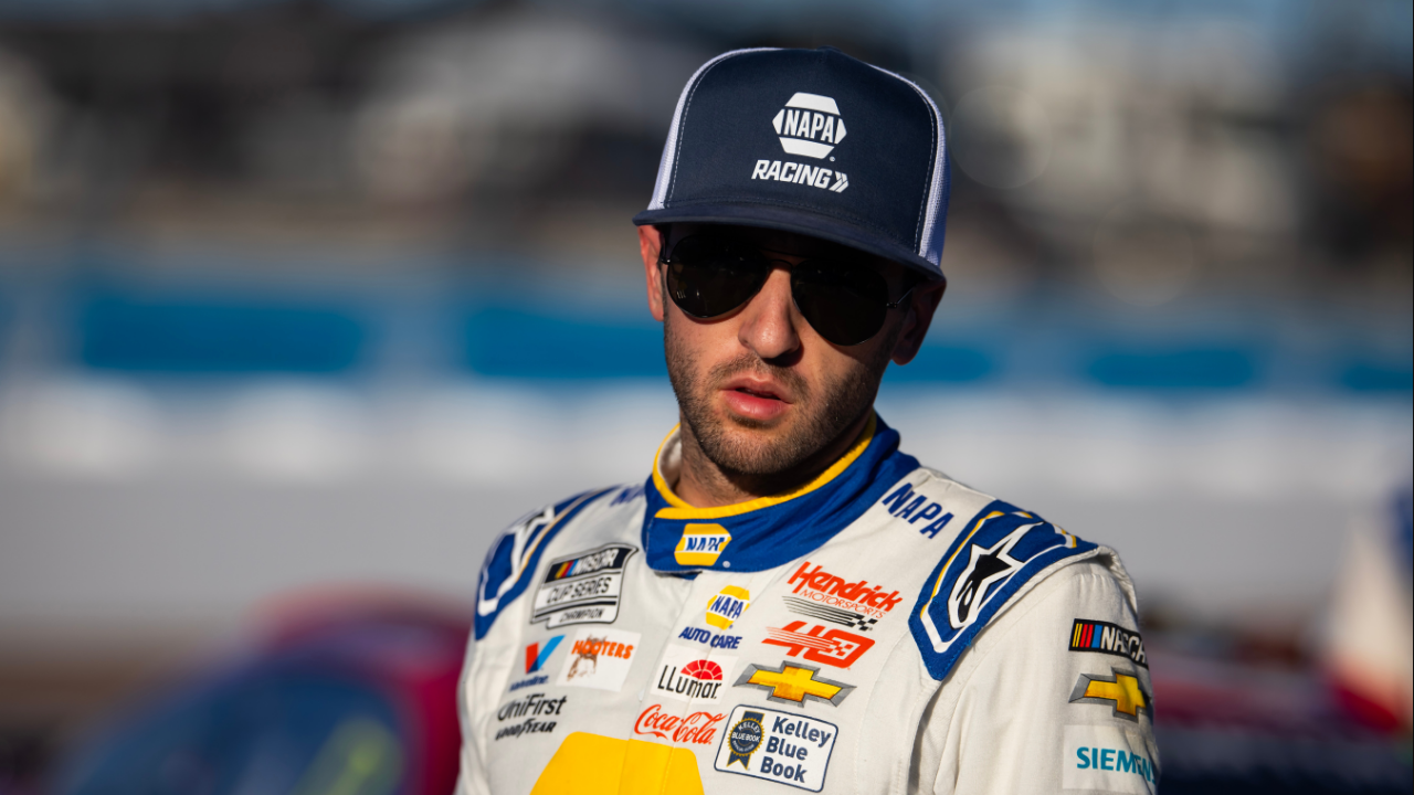 Nov 9, 2024; Avondale, Arizona, USA; NASCAR Cup Series driver Chase Elliott (9) during qualifying for the Championship race at Phoenix Raceway. Mandatory Credit: Mark J. Rebilas-Imagn Images