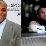 Daniel Cormier (L), Umar Nurmagomedov (R)