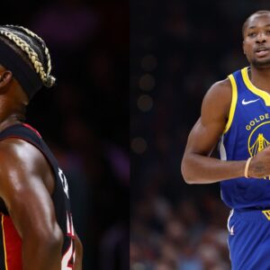 Jimmy Butler (L) and Jonathan Kuminga (R)